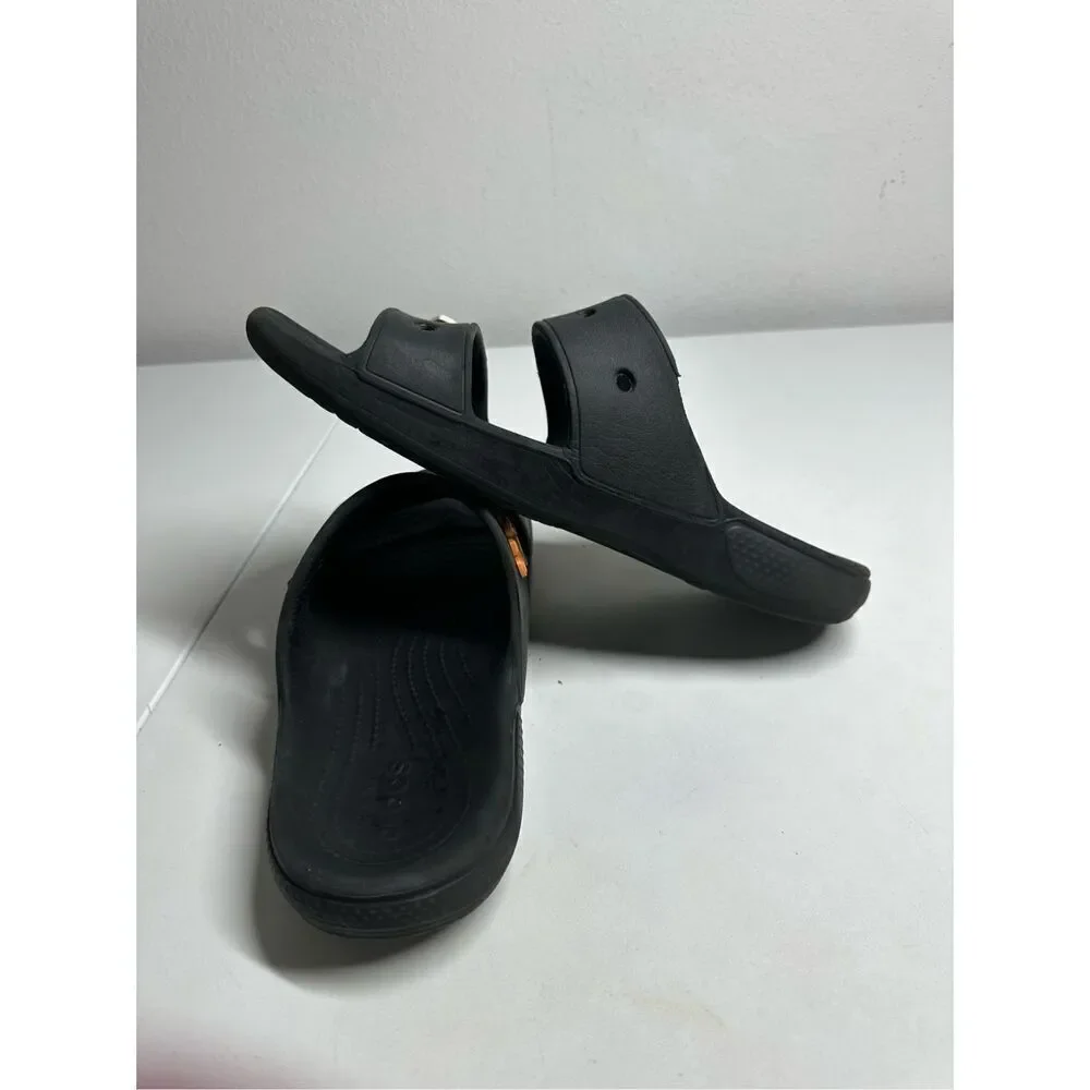 Crocs Classic Black Slide Sandals Unisex 5 Sharms Size Men's 12